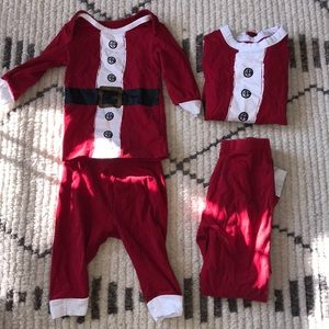 Santa pajamas sibling set Sz. 6M & 5T